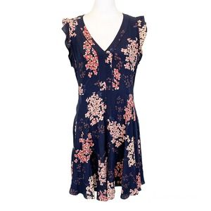 Rebecca Taylor Dress Silk Cherry Blossom Floral Lined Womens Size 6